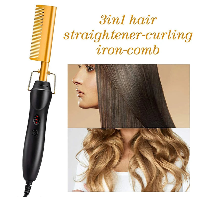 Salon Hair Straightener Quick heating portable travel anti-burn straightener Personalized hot press hair brushing device