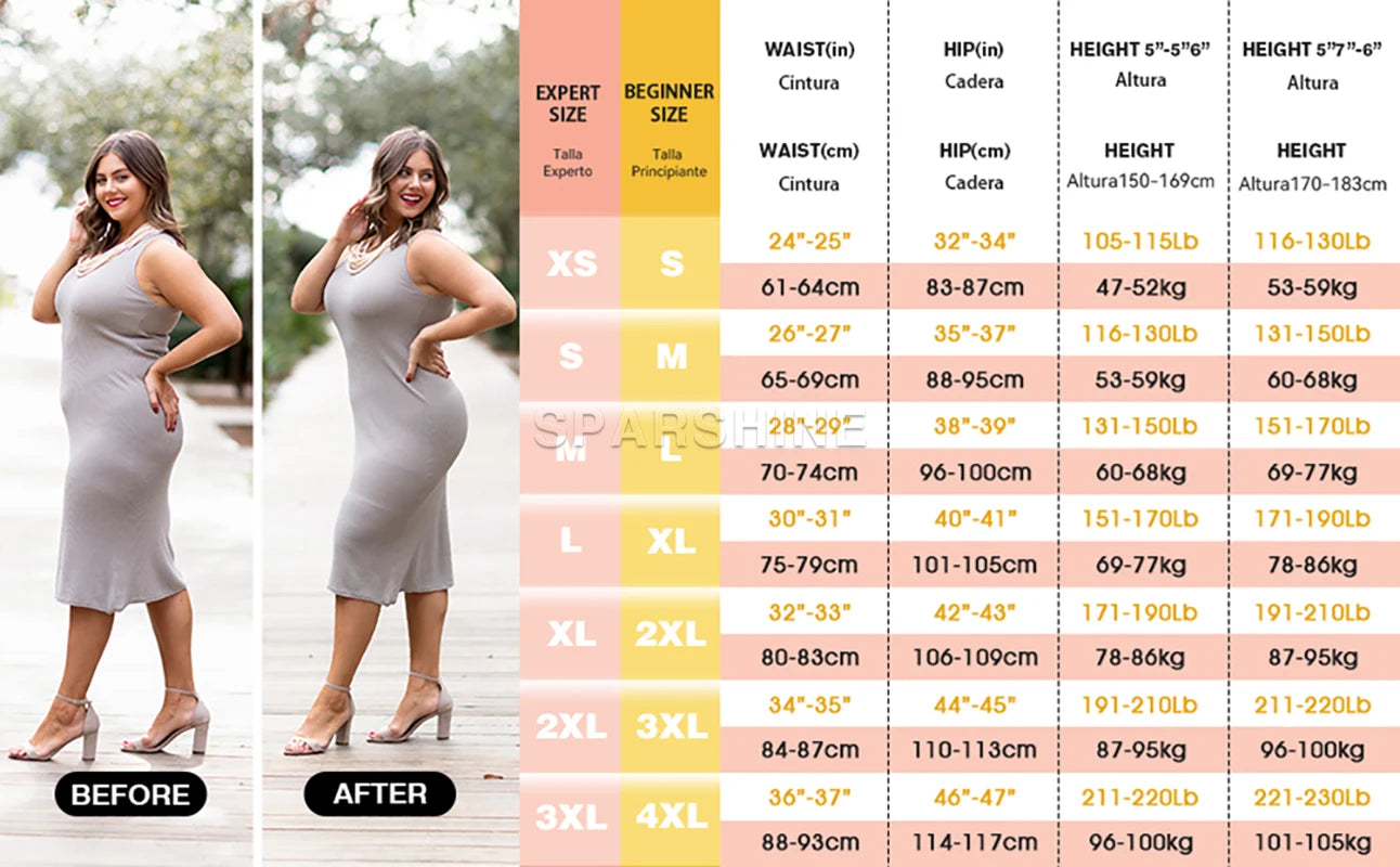 Women Bodyshaper Knee High Compression Girdle For Daily Or Postpartum Use Slimming Sheath Flat Belly