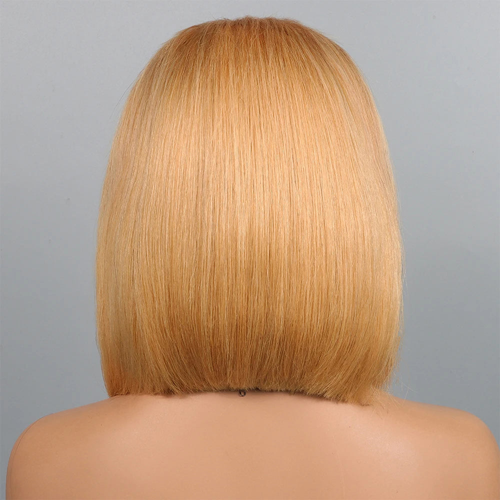 27# Blonde Short Bob Wig Human Hair 210% Straight 13x4 Lace Front Wig Human Hair Bob Wigs for Black Women Burgundy Brown Black