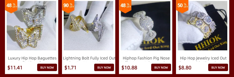 Square Micro Pave Set CZ Ring Cluster Iced Out Band Mens Bling Zircon Little Finger Ring for Men Hip Hop Rapper Jewelry