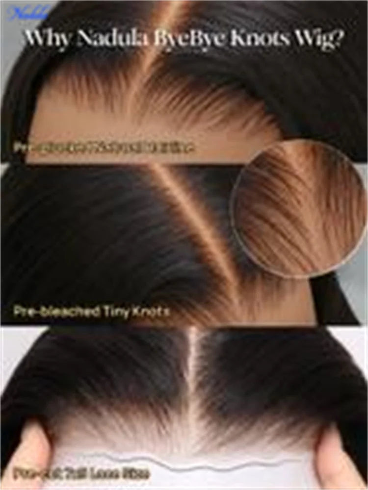 Nadula 7x5 HD Transparent Lace Drawstring Glueless Wig Body Wave Pre Bleached Knots Pre Plucked Human Hair Wig Ready to Wear