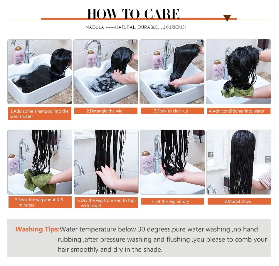 Nadula 7x5 HD Transparent Lace Drawstring Glueless Wig Body Wave Pre Bleached Knots Pre Plucked Human Hair Wig Ready to Wear