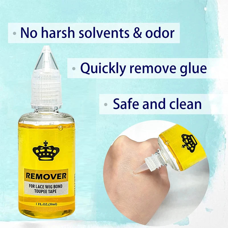 Lace Front Wig Glue Waterproof Wig Adhesive Invisible Bonding Glue Strong Hold Hair Glue for Toupee Frontal Closure 38ml