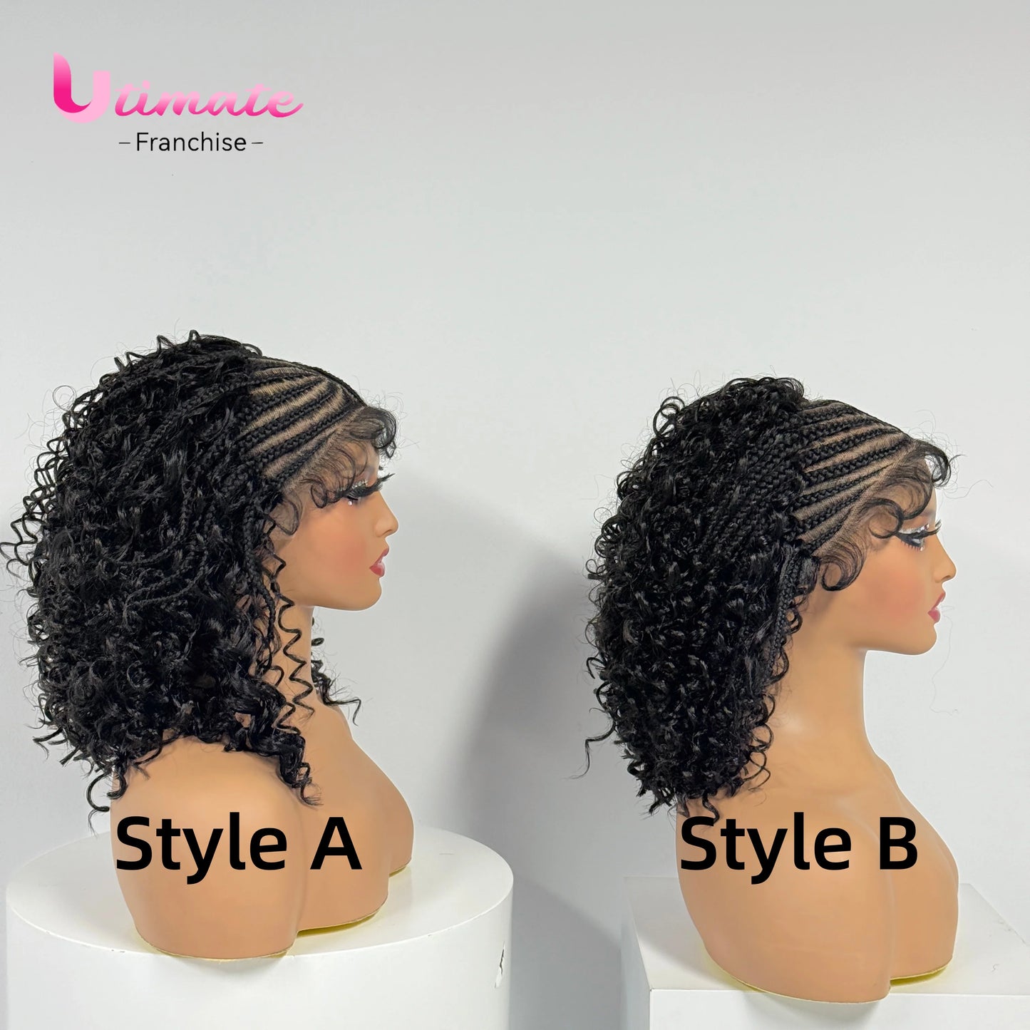Lemondate Braids Short Bob Braided Wigs Synthetic 13x4 Lace Frontal Knotless Braided Wigs for Black Women