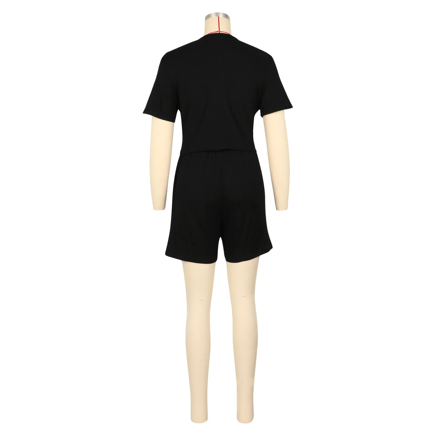 GLCMYAYA Fashion Knit Ribbed Women's Set Short Sleeve Single Breasted Tops and Shorts 2025 Tracksuit Two 2 Piece Set Outfits