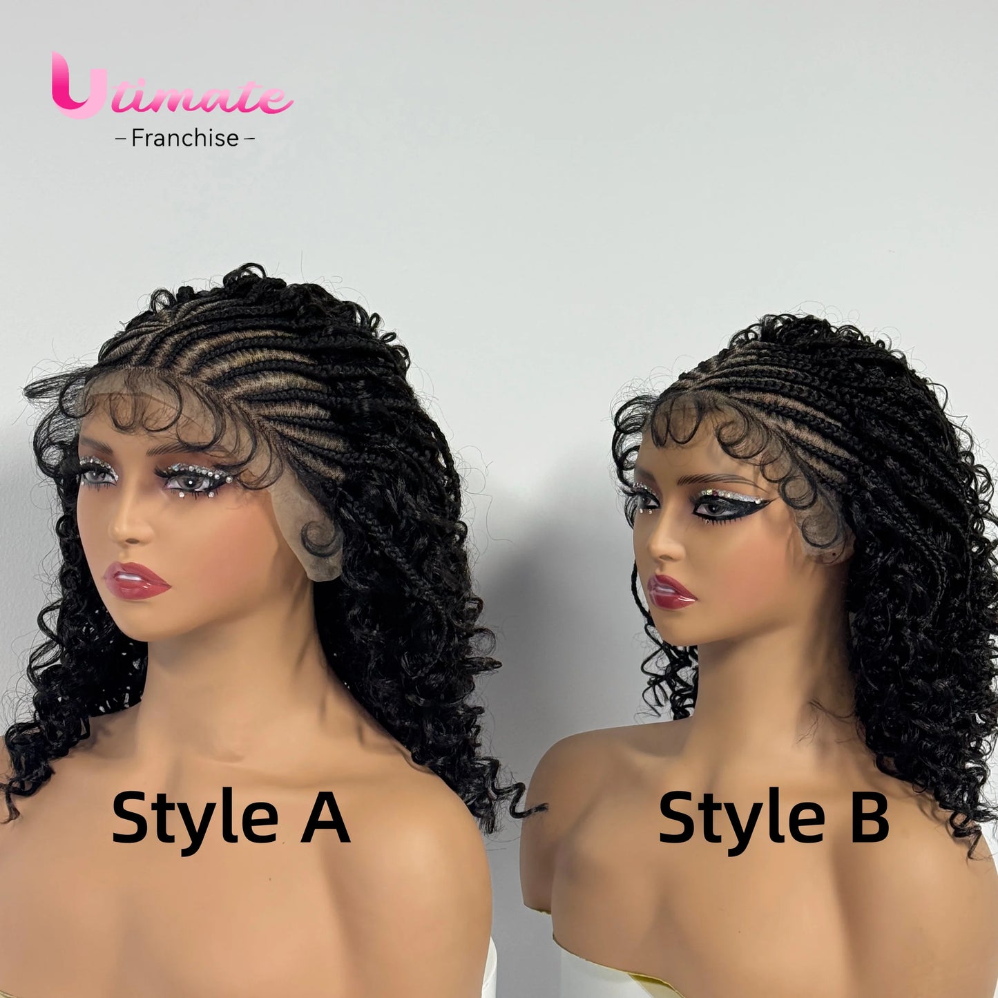 Lemondate Braids Short Bob Braided Wigs Synthetic 13x4 Lace Frontal Knotless Braided Wigs for Black Women