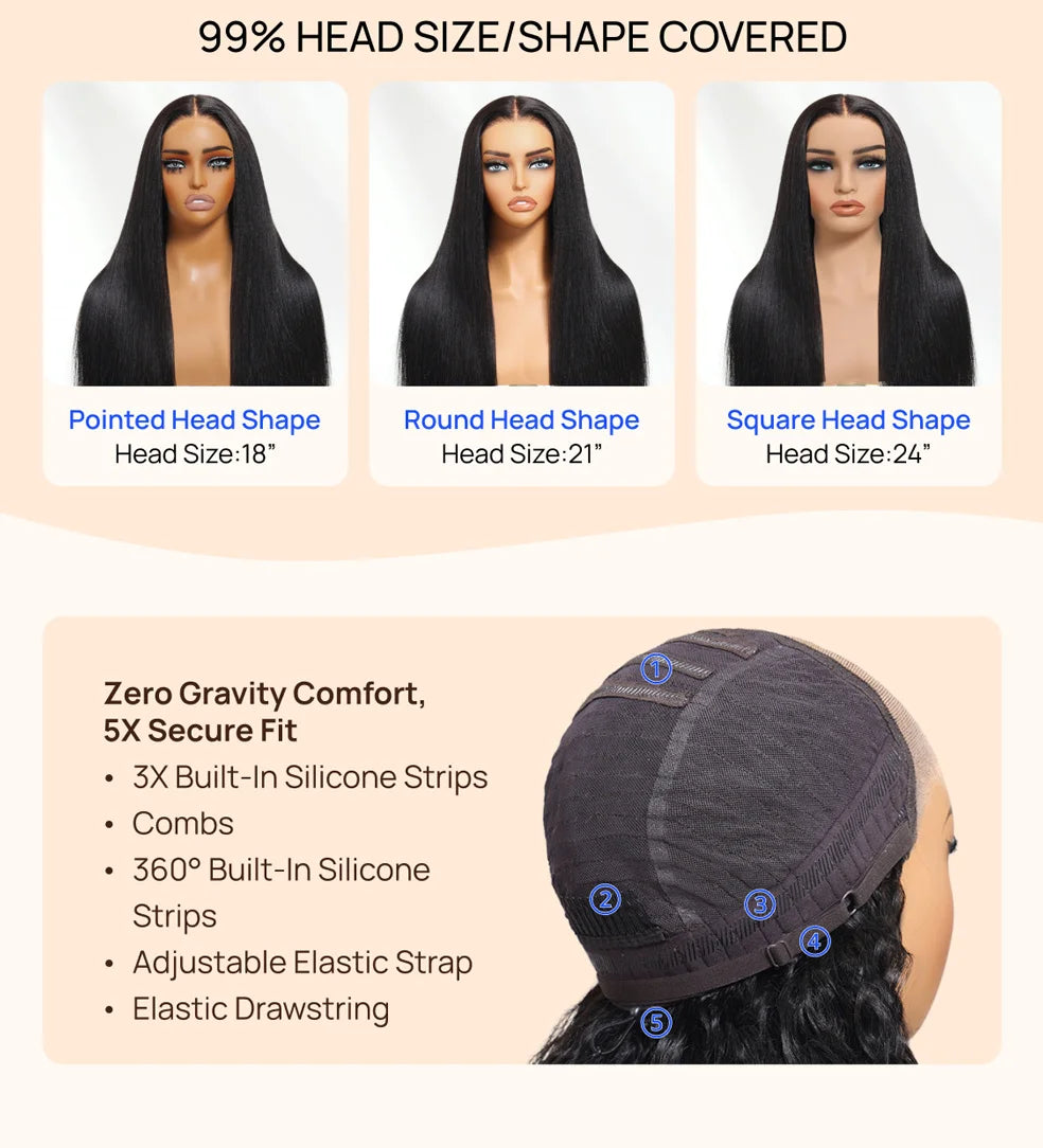 Nadula Highlights Blonde Human Hair Wig with Face-Framing Loose Wave 7x5 Pre Cut HD Transparent Lace Glueless Wig 100% Human Hair Pre Bleached Knots Pre Plucked Put and Go Drawstring Wig for All Heads Sizes Last More Than 1 Y