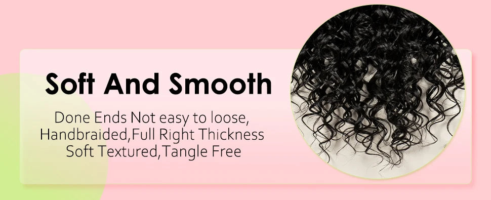 Half Braided Hair Wigs With Baby Natural Cornrow Synthetic Hair wig Deep Wave Full Lace Wigs 26 inch For Black Women