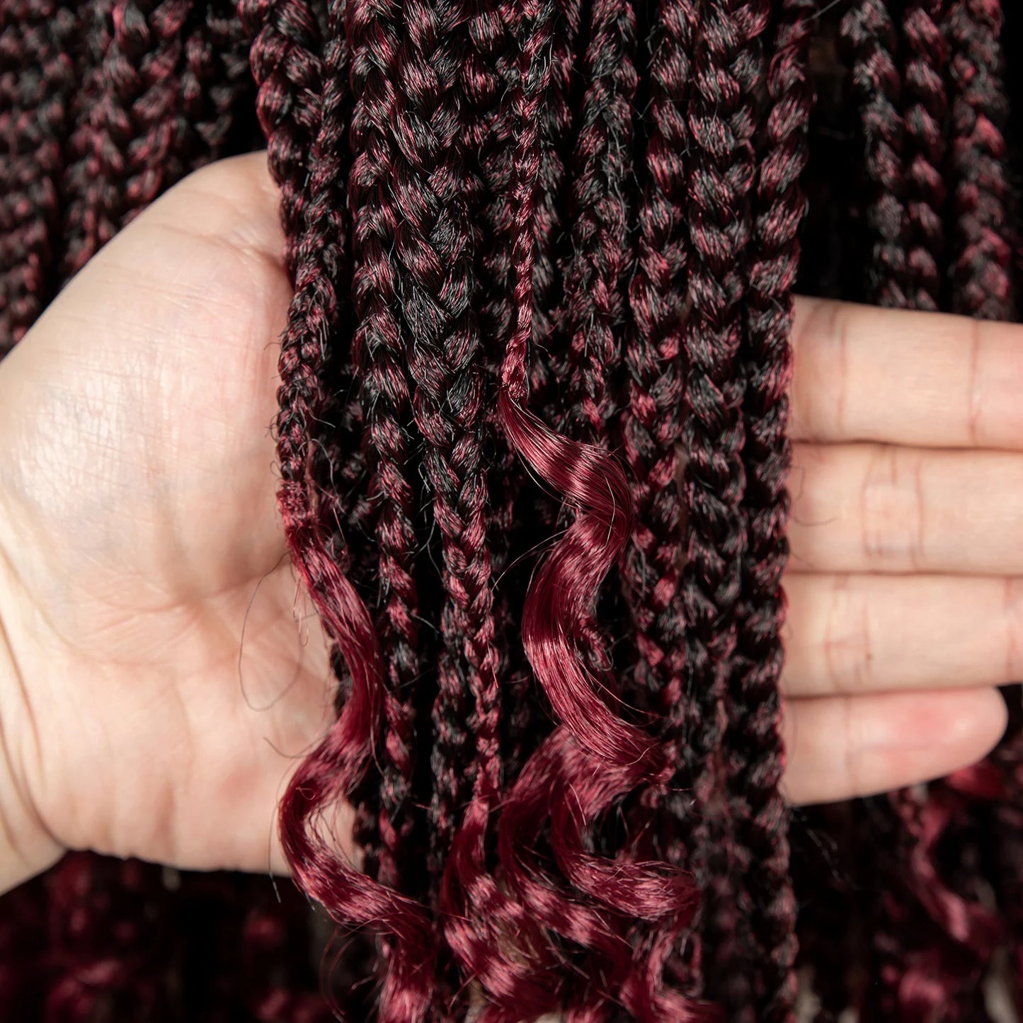 Knotless Box Boho Braided Wigs with Curly Ends Synthetic Full Lace Braided Lace Wigs Short Braided Bob Wig for Black Women