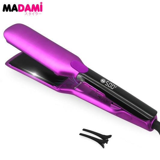 Hair Straightener 500°F Plasma Hair Flat Irons Ceramic Coating Plate Professional Salon Tool Smooth Frizz Dual Voltage