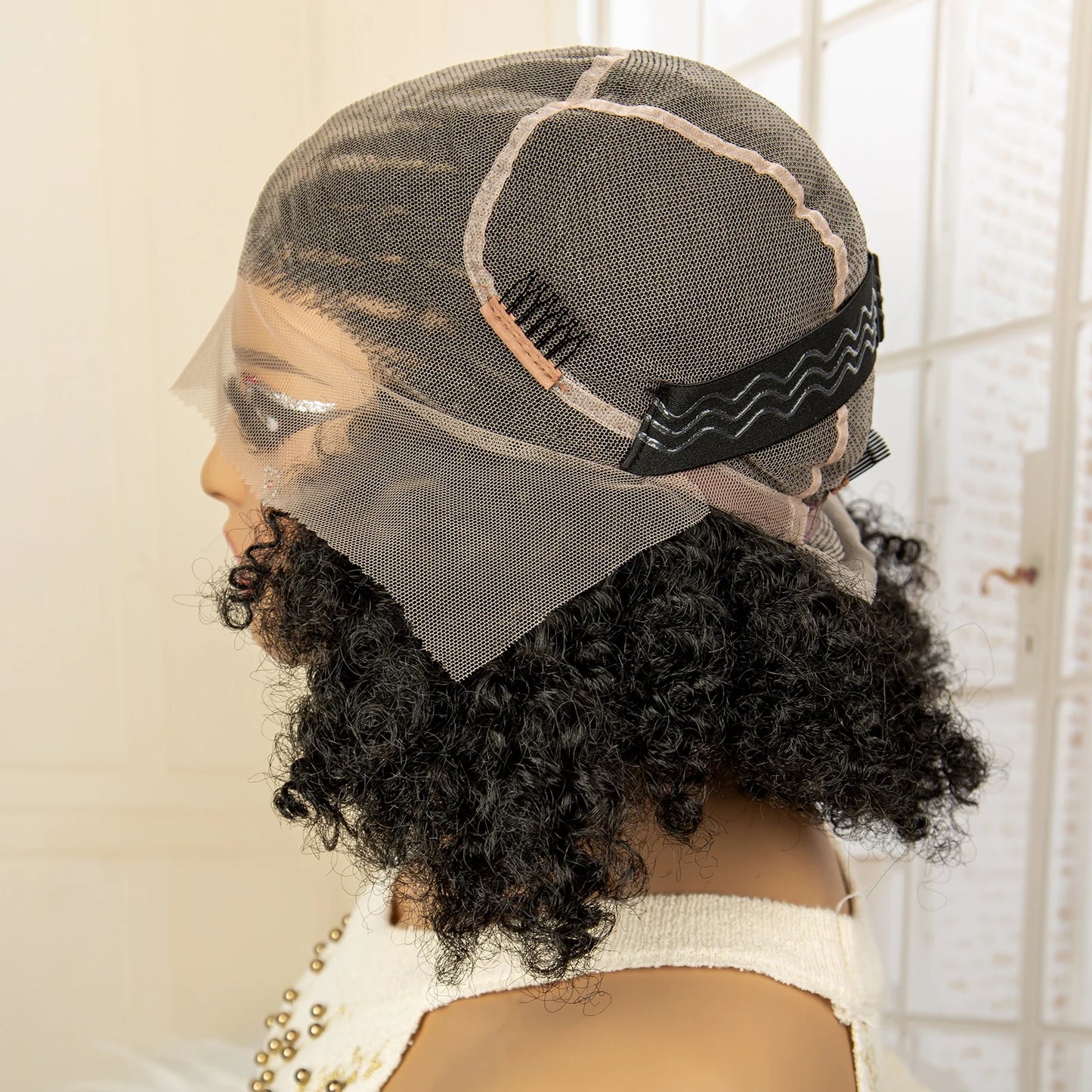 Full Lace Afro Braided Wig for Women African Wig Cornrow Braids Lace Wig with Baby Hair 8 Inch Short Kinky Curly Braid Wigs