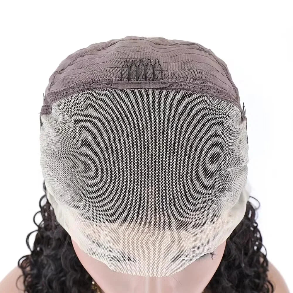 13x4 Lace Front Short Curly Human Hair Wig, Tiny Curls Pixie Cut Hair Wigs for African American Women