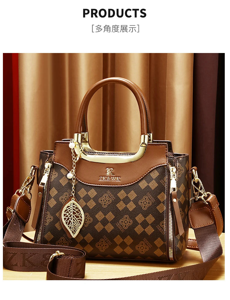 Vintage PU Crossbody Bag, Retro Shoulder Bag, Women's Fashion Handbag & Purse