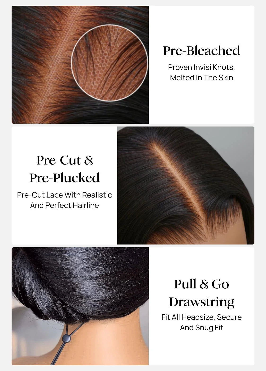 Nadula Highlights Blonde Human Hair Wig with Face-Framing Loose Wave 7x5 Pre Cut HD Transparent Lace Glueless Wig 100% Human Hair Pre Bleached Knots Pre Plucked Put and Go Drawstring Wig for All Heads Sizes Last More Than 1 Y