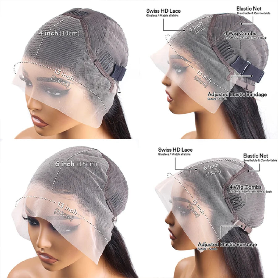 Lafino Ombre Purple Black Body Wave 13x6 13x4 HD Transparent Lace Front Human Hair Wigs Purple Colored Human Hair Wigs For Women