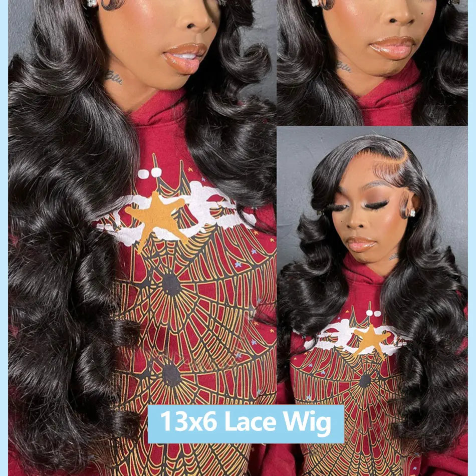 250 density 40 Inch Body Wave 13x6 Transparent Lace Frontal Wig Human Hair Ready 5x5 Glueless HD Closure 13x4 Lace Front Wigs