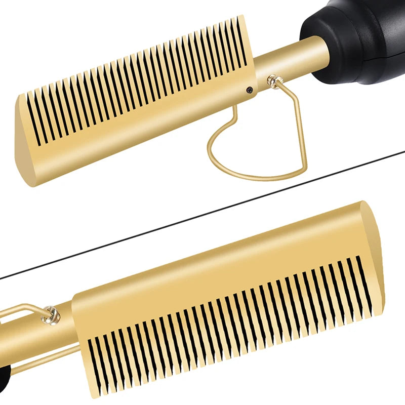 Salon Hair Straightener Quick heating portable travel anti-burn straightener Personalized hot press hair brushing device