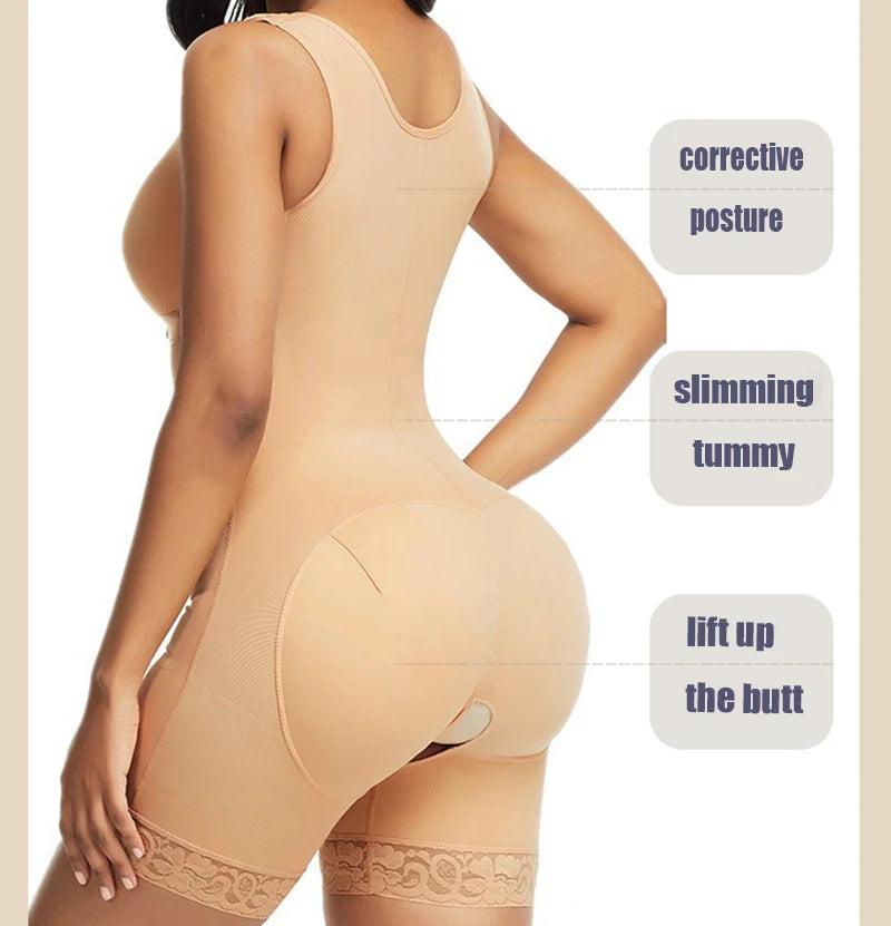 Fajas Colombianas Girdle High Compression Bodysuits Shapewear Slimming Waist Trainer Post Surgery Corset Butt Lifter Body Shaper