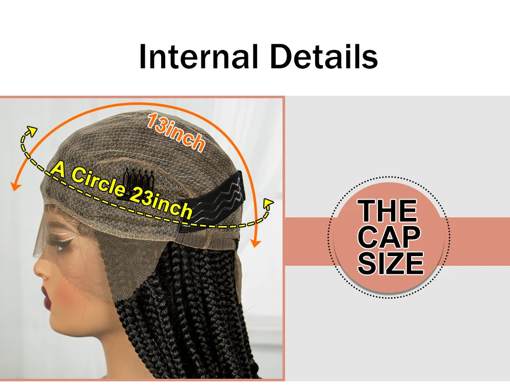 Knotless Box Boho Braided Wigs with Curly Ends Synthetic Full Lace Braided Lace Wigs Short Braided Bob Wig for Black Women