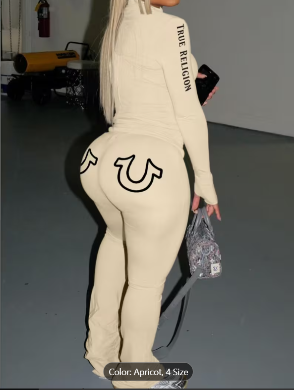 Women 2pcss Horseshoe Print Tracksuit
