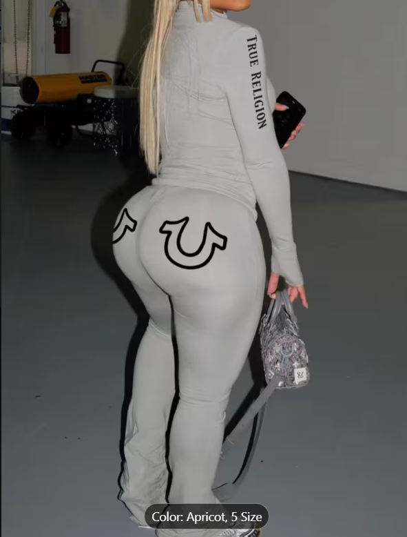 Women 2pcss Horseshoe Print Tracksuit