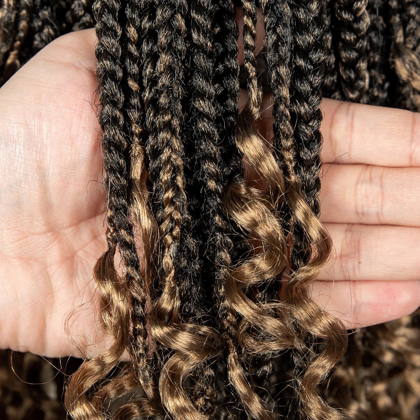 Knotless Box Boho Braided Wigs with Curly Ends Synthetic Full Lace Braided Lace Wigs Short Braided Bob Wig for Black Women