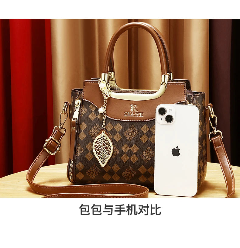 Vintage PU Crossbody Bag, Retro Shoulder Bag, Women's Fashion Handbag & Purse