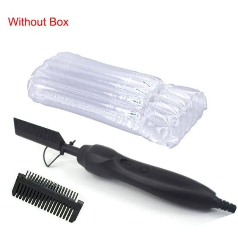 2 in 1 Electric Hot Heating Comb Hair Straightener Curler Flat Irons Wet Dry Hair Iron Straightening Brush Hair Styling Tools