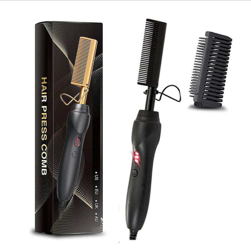Salon Hair Straightener Quick heating portable travel anti-burn straightener Personalized hot press hair brushing device