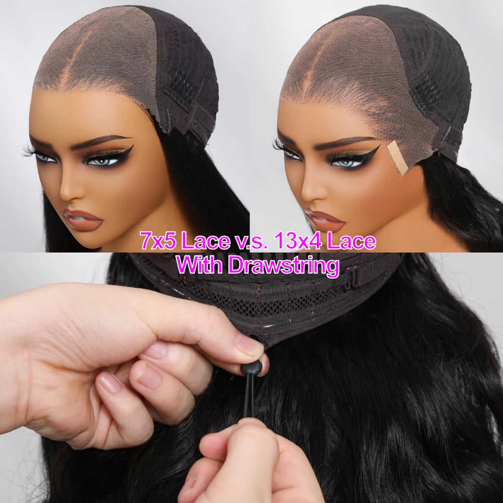 UNICE Chestnut Brown Ombre Yaki Straight Bob Human Hair Wig 7x5 & 13x4 Lace Glueless Wig 150% Density