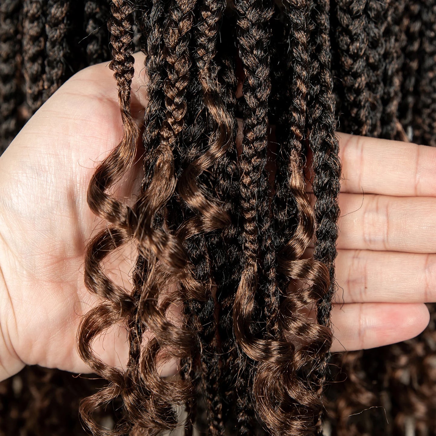 Knotless Box Boho Braided Wigs with Curly Ends Synthetic Full Lace Braided Lace Wigs Short Braided Bob Wig for Black Women