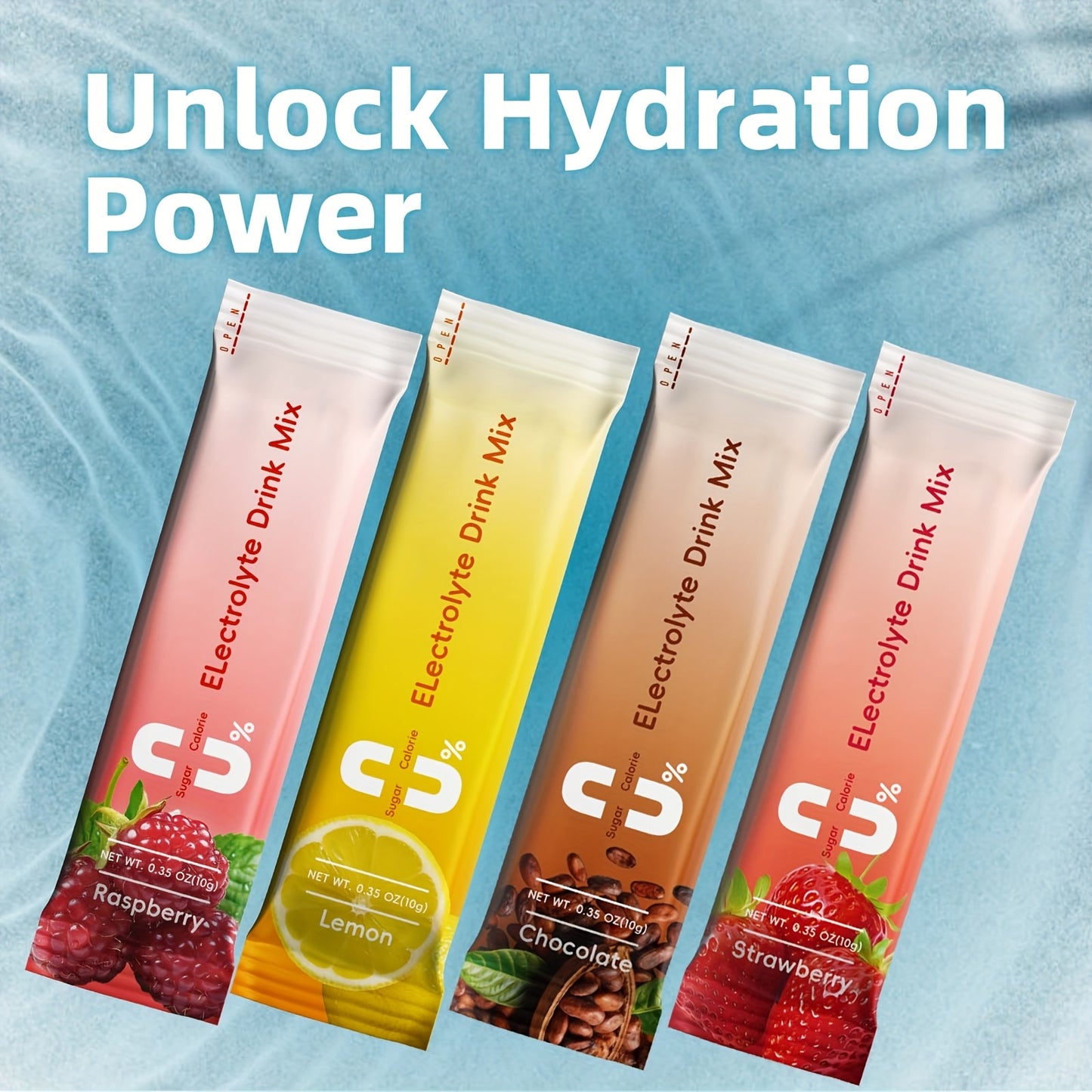 [16 Sticks Electrolytes Powder] 16 Sticks Electrolytes Powder, No Sugar & 0 Calorie Electrolytes Drink Mix | Variety Hydration Packets from BBEEAAUU