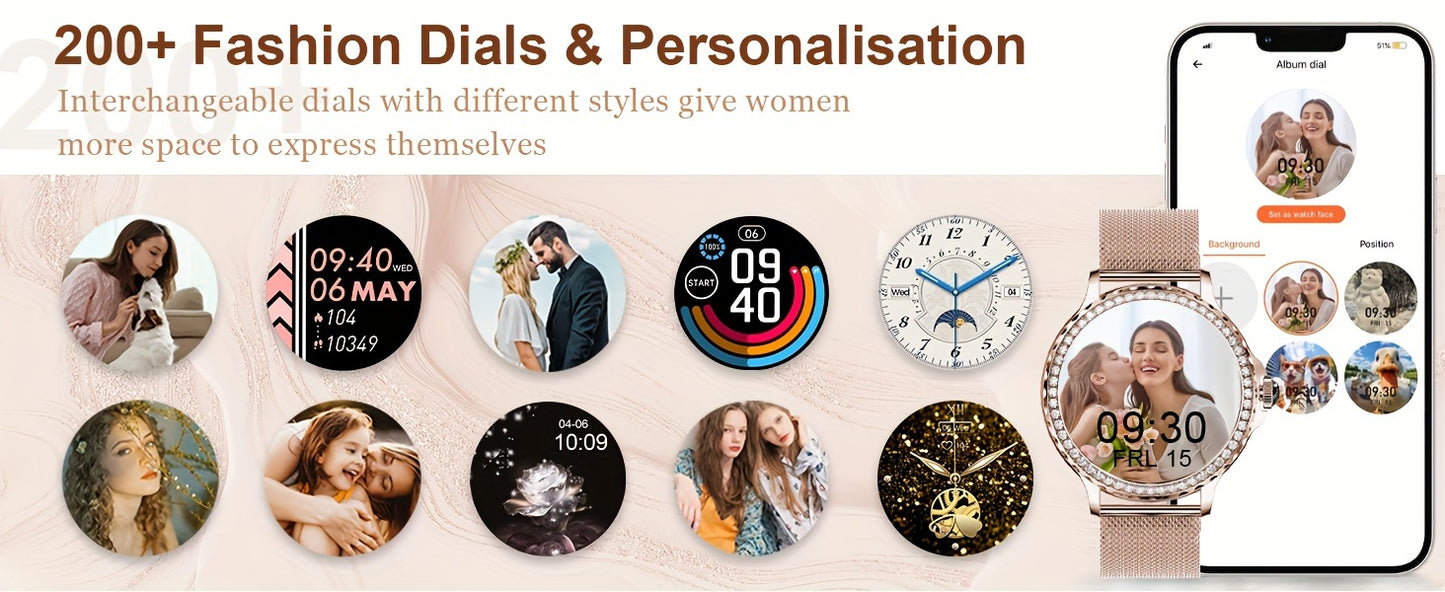 A Smart Watch For Men And Women, Compatible With 100+ Sports Modes/AI Voice Control/sleep Monitor/music Control/thoughtful Alarm Clock/weather Forecast, A Great Gift For Friends