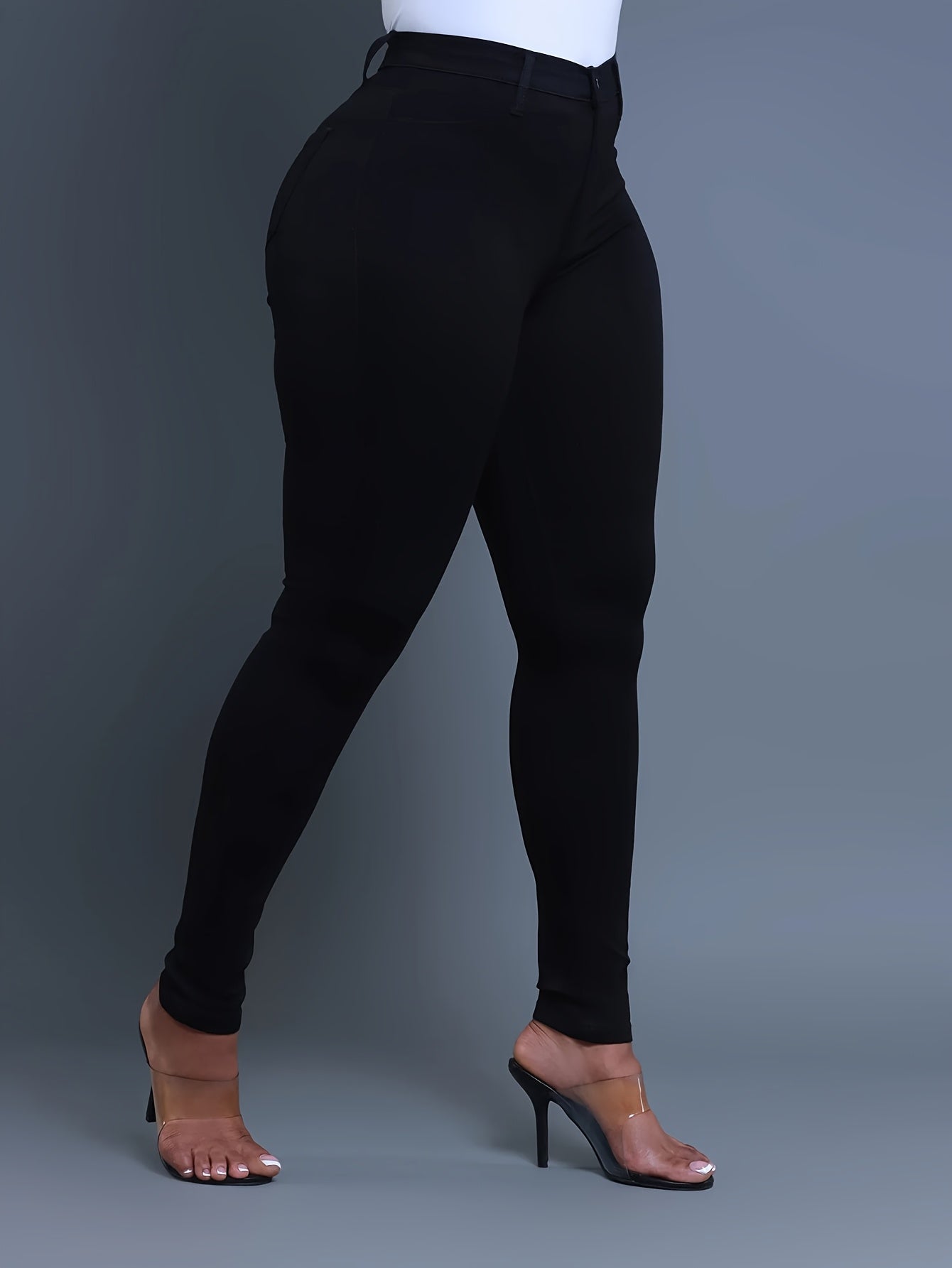 Women's Casual Four Seasons Slim Fit Elastic Solid Color Washed Denim Jeans European Style Denim Shorts Women's Versatile Denim Jeans