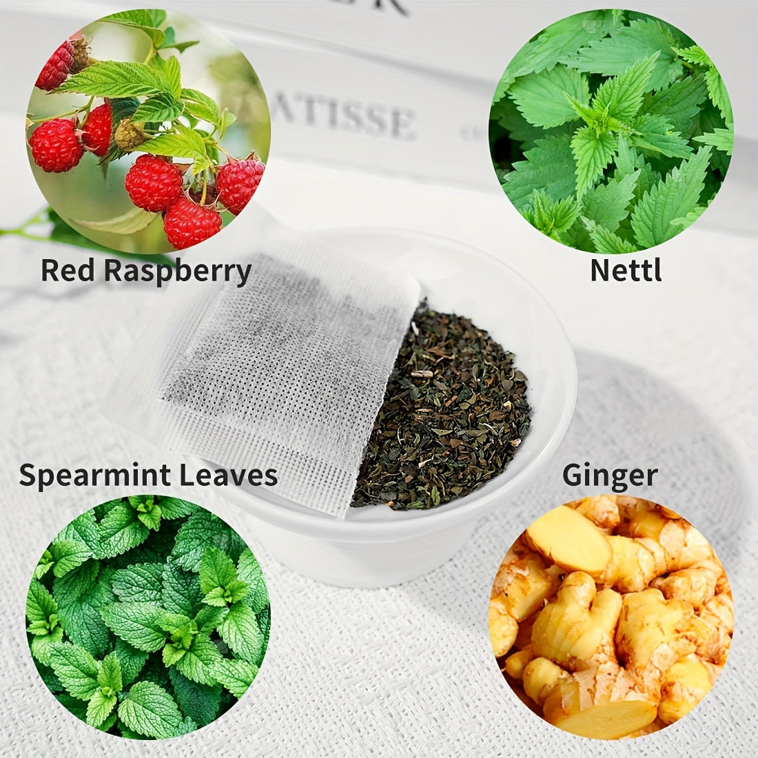 Restore Hormone Balance Herbal Tea 2.64 Oz (1.5g X 50 Packets) - Natural Menstrual Cycle Support, Spearmint Flavor, Tea For Women, No Additives Or Caffeine