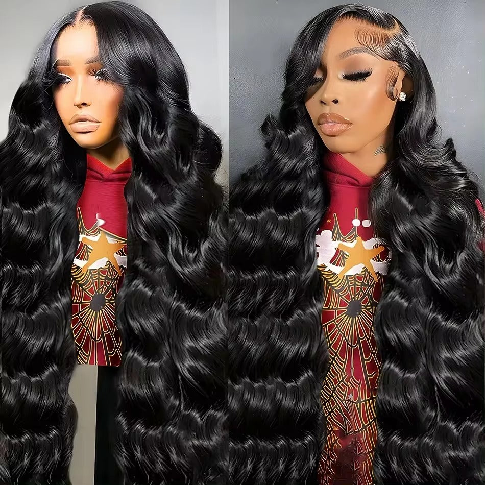 6x4 Density Virgin Human Hair Wigs For Black Women Vietnamese Raw Hair Transparent Lace Front Pre-Plucked Bleached Knots