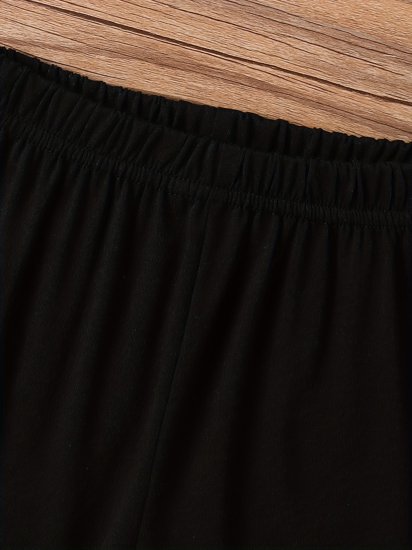 Outdoor Two-Piece Set for Girls, Fashionable Spring/Summer Contrast Belt Flutter Sleeve Half Cardigan with Tie-Waist and Peplum Backless Top + Long Pants, Perfect for Outdoor