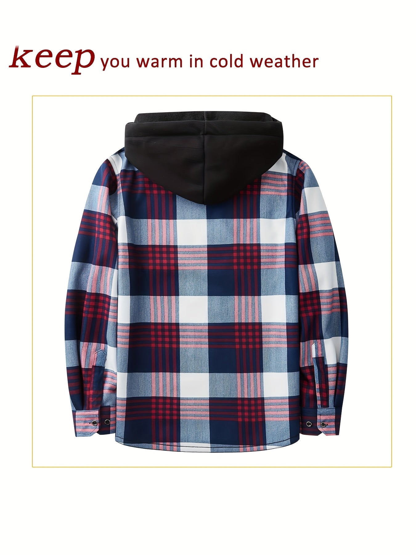 Teens Flannel Shirt - Fleece Lined Hooded Plaid Shirt for Baggy and Oversized - warm Winter Jacket - Christmas Halloween Gift, for Teenager