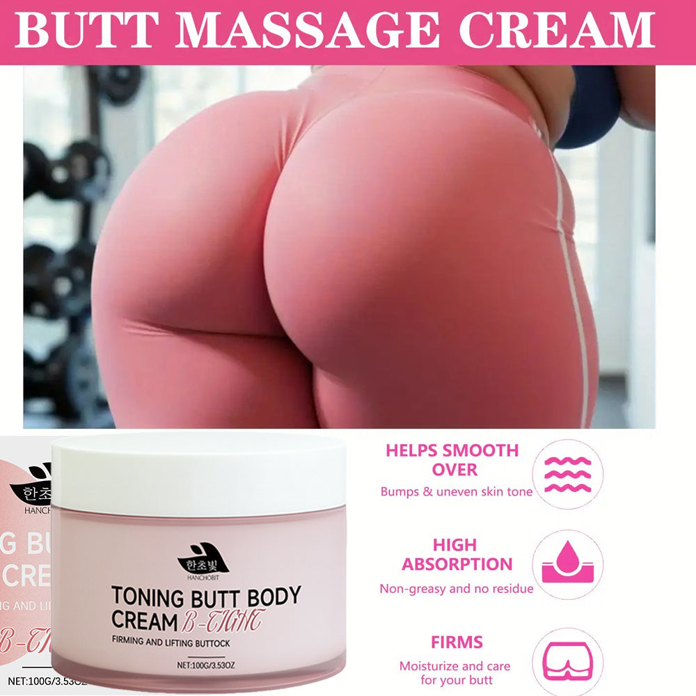 Tightens, Lifts, Shaping Light Beige, 100G Buttocks Tightening Cream - Visible Firming & Butt Lift, Fragrance-Free, Non-Irritating, for All Light Beige Types, Butt Lifting Cream, Sleek Packaging, Body Care, Body Firming Cream