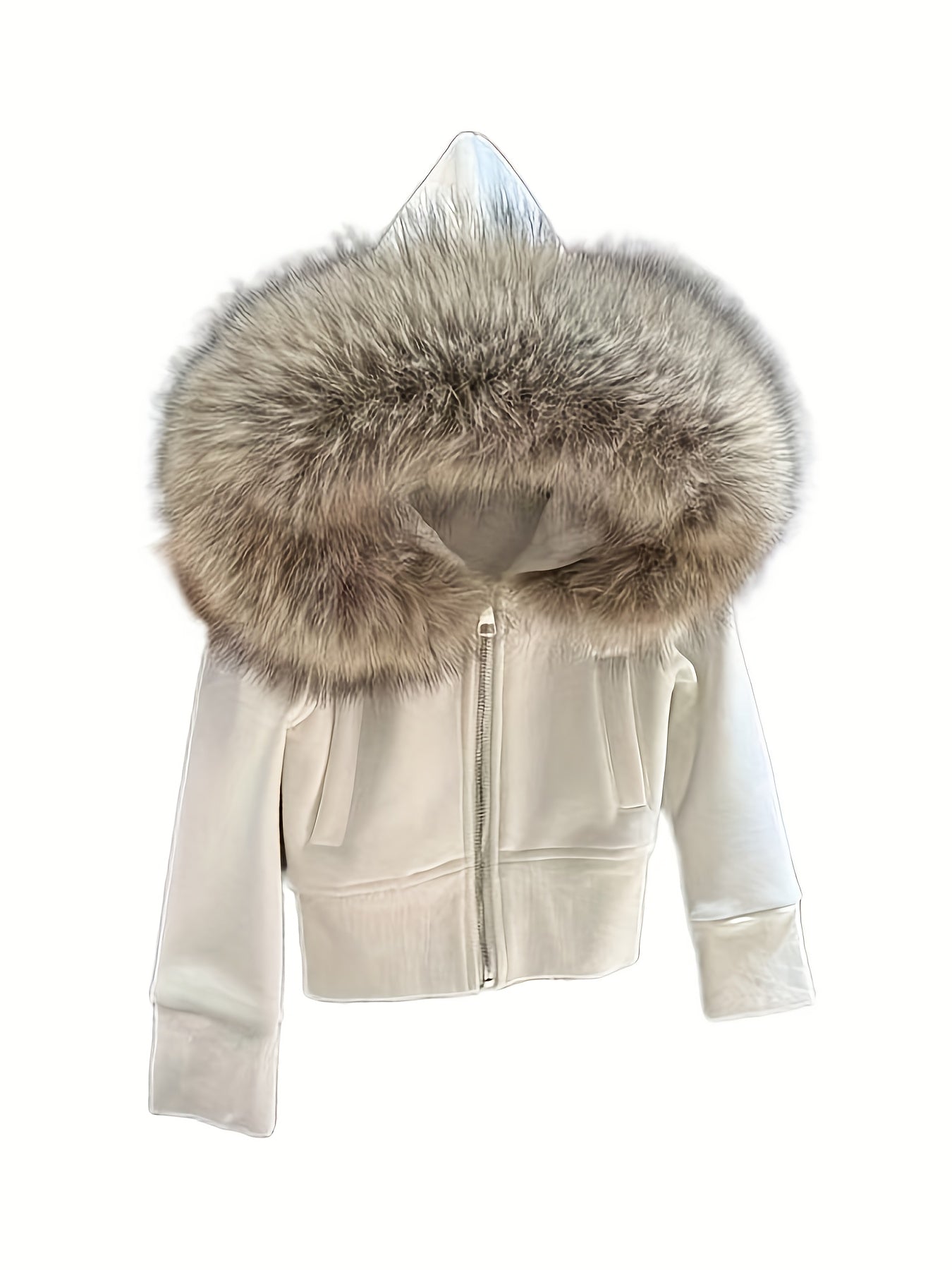 Girls' 2025 New Arrival Plush Lined Hooded Winter Jacket - Allover Coat with Pockets, Warm Outerwear for 8-15 Years, Machine Washable Cold Weather Clothing Suitable for 8-15 Years