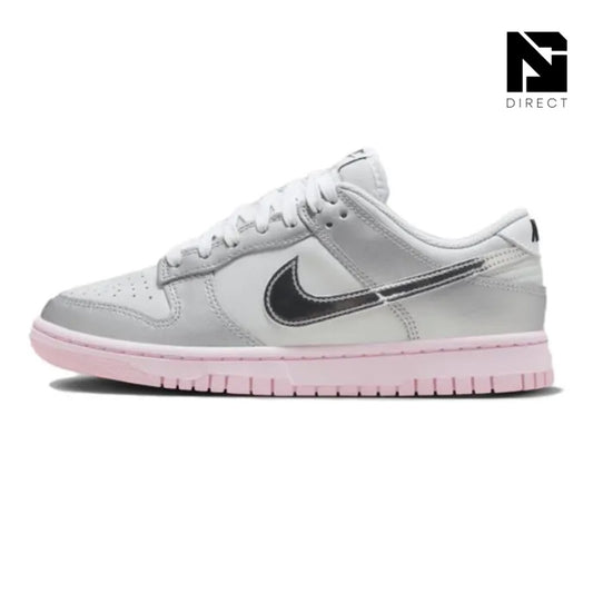 Nike Dunk Low LX Metallic Silver Pink Foam (Women's)– Women's Lifestyle Sneakers – shose for woman-Vintage-spring summer-Inspired Running Shoes, Shock-Absorbing Comfort, Gym to Streetwear-back to school – HM3698 006