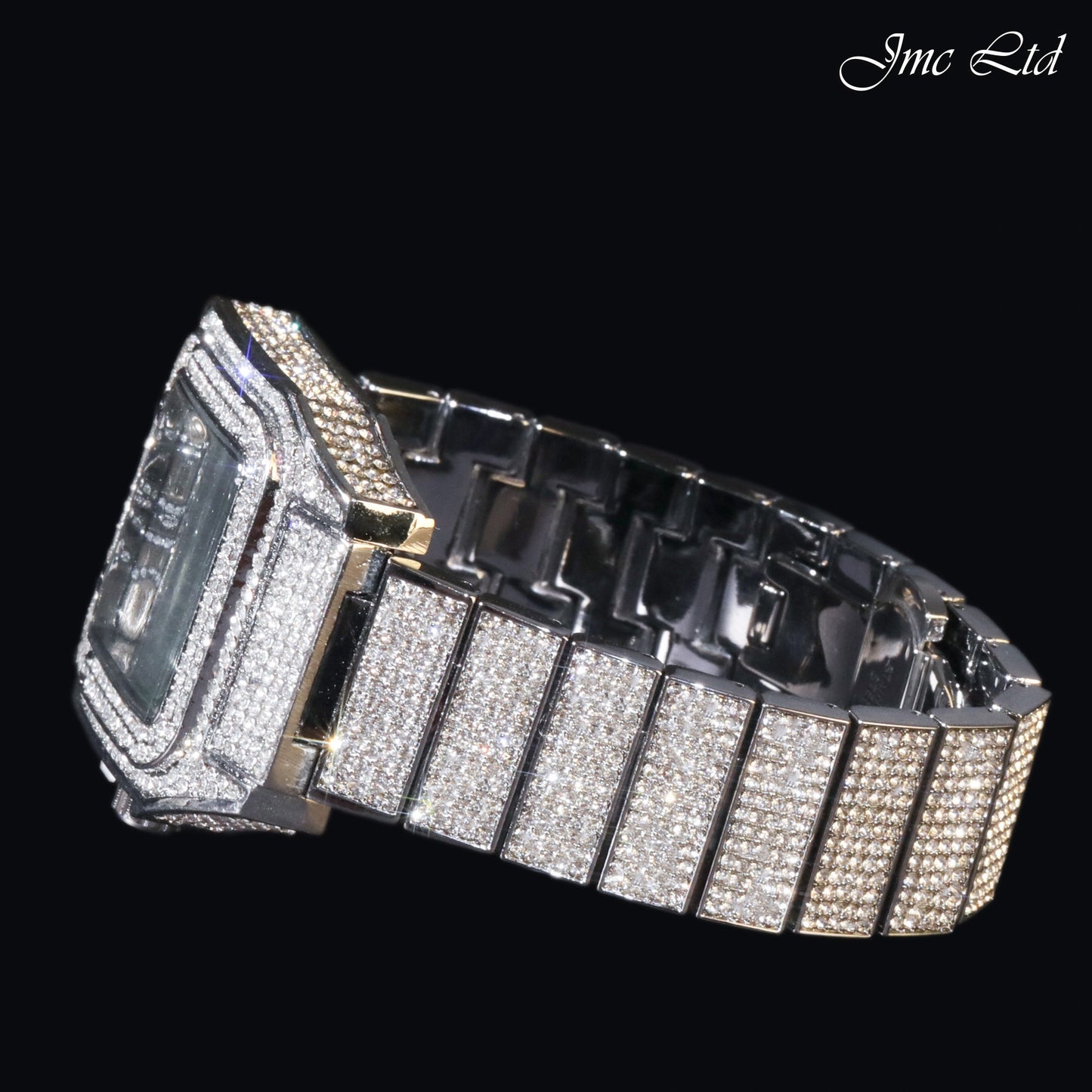 Men'S & Women'S Hip-Hop Luxury Watch with Luminous Hands & -Accented Bezel - 1181.1inch Waterproof Mechanical Movement, Golden-Tone Case, Black Dial - Christmas/Valentine's/Thanksgiving Gift, Stage & Everyday Watch for Men &