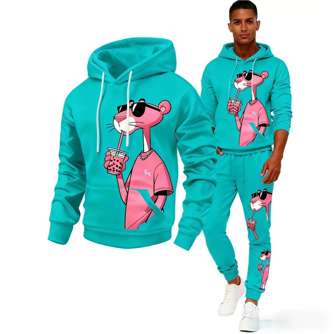 2pcs Men'S Matching Outfit | Casual Round-Neck Long-Sleeve Hoodie and Sweatpants, Suitable for Winter and Autumn, Designed for Sports Activities, Ideal for Thanksgiving, Valentine'S Day, Father'S Day, Halloween, Christmas, Ho