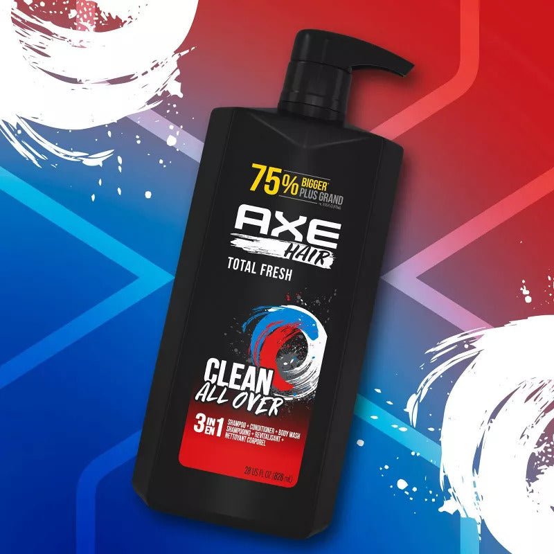 Clean 3-in-1 Body Wash + Shampoo + Conditioners - 28 fl oz