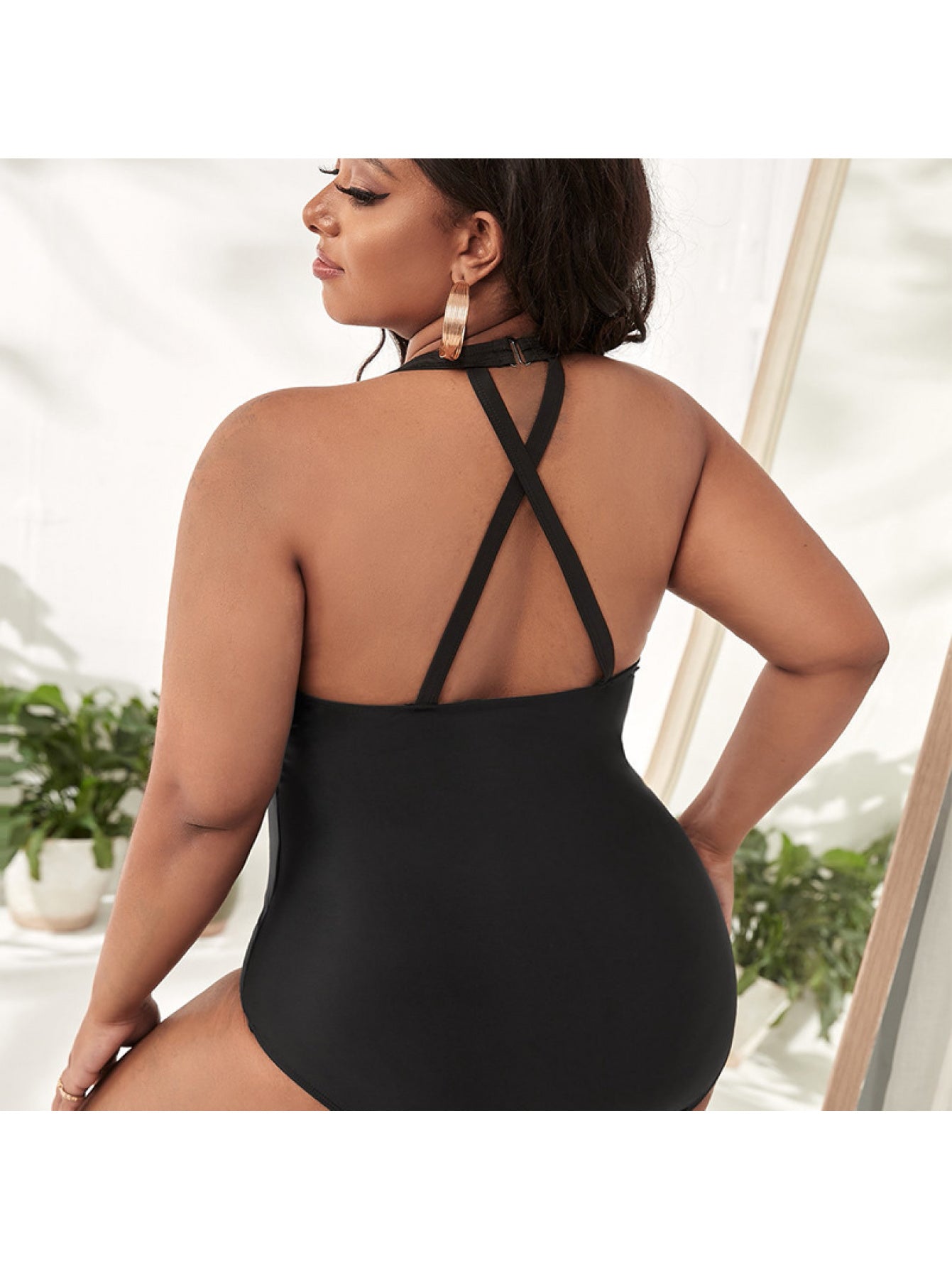 2-Pack Plus-Size Leopard Print Halter One-Piece Swimsuit | Mesh Panel Tummy Control, Belted Bikini with Chest Pad, Stretch Quick-Dry Fabric, Perfect for Summer Vacation Essentials and Pool Cruise Resort Wear