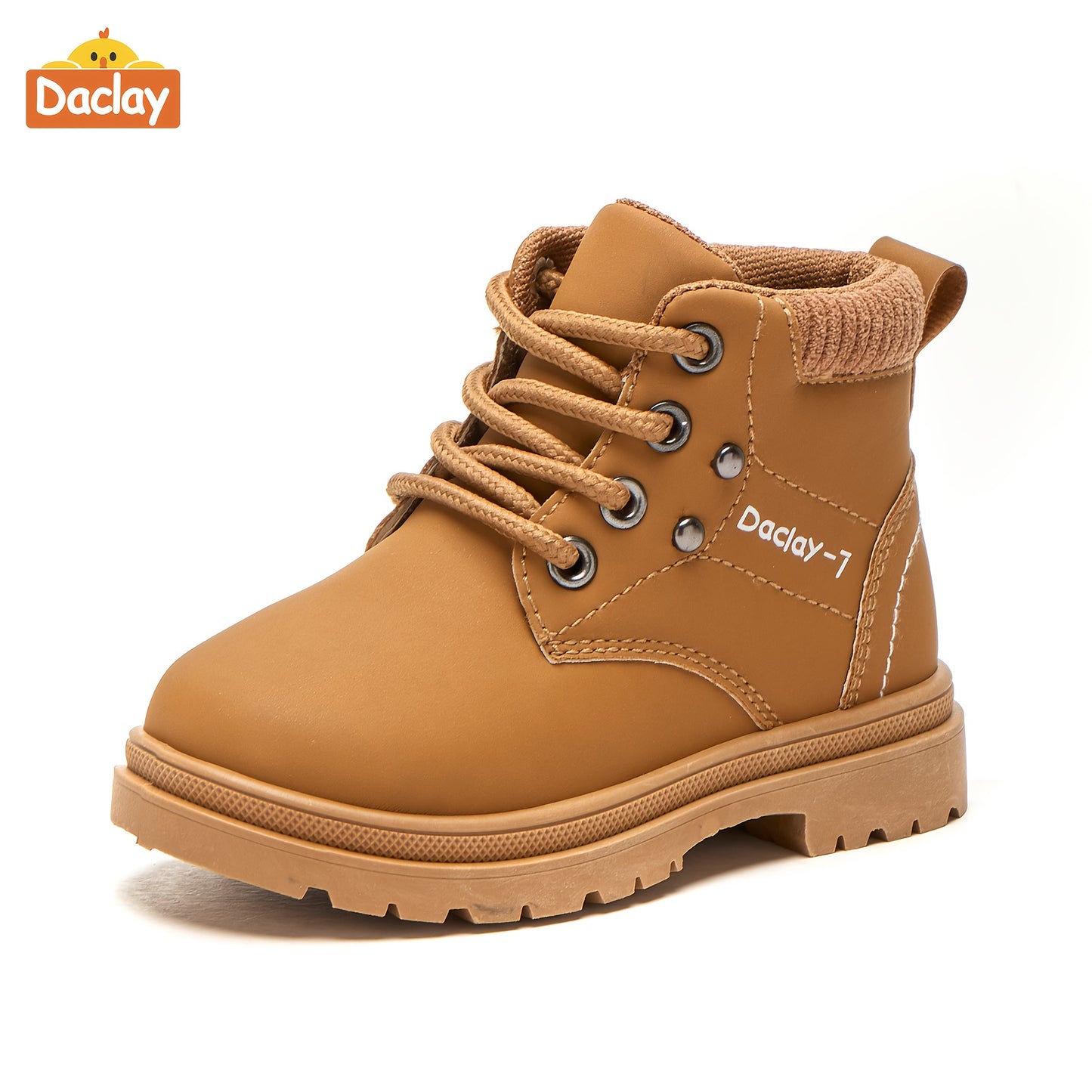 Girls & Boys All-Season Thickened PU Boots with Closure - Pink/White Short/Mid-Calf Outdoor, Round Toe Traction Tread for &, Durable Casual & Footwear (Easy On/Off)