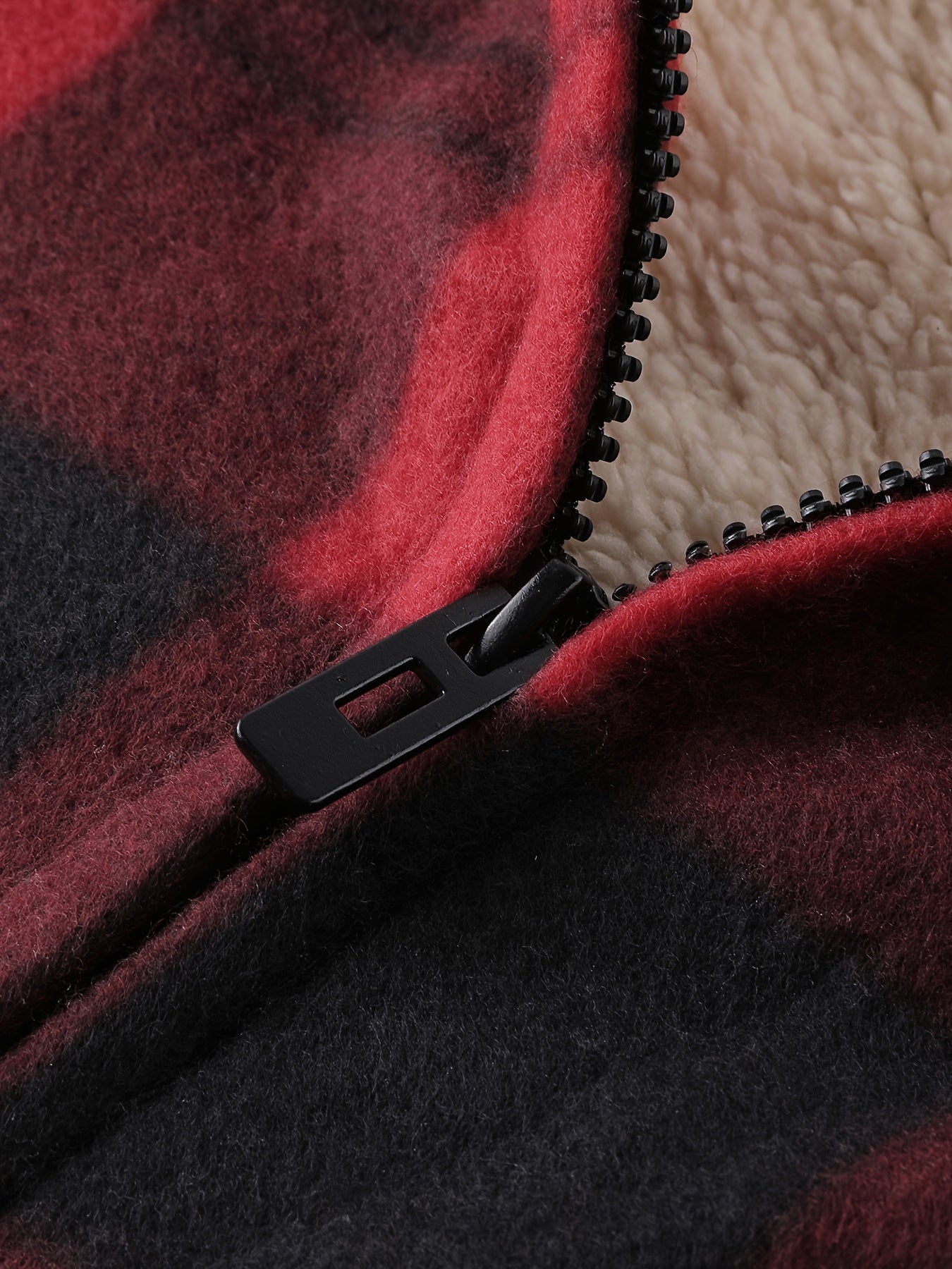 Men's Heavyweight Fleece Hooded Jacket - Full-Zip Sherpa Lining, Thick Winter Coat with Plaid Pattern (Blue/Black/Beige/Brown), Zippered Pockets, Hand Washable, Casual Outerwear for Cold Weather & Everyday Use - Ideal for Ski