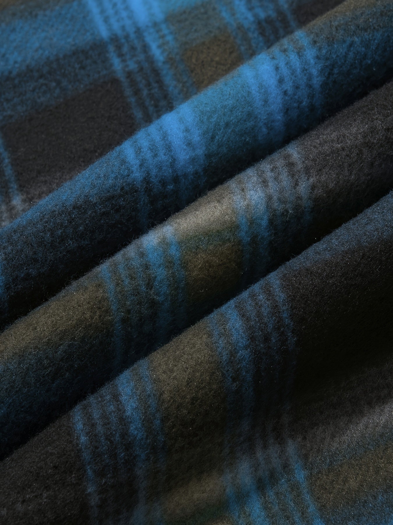 Men's Jacket, Heavyweight Hooded Sweater, Full Zip Thick Snow Mountain Lined Flannel Plaid Shirt with Pockets, Casual Style, Perfect for Autumn and Winter, Regular Fit, Hooded Collar, Plaid Pattern