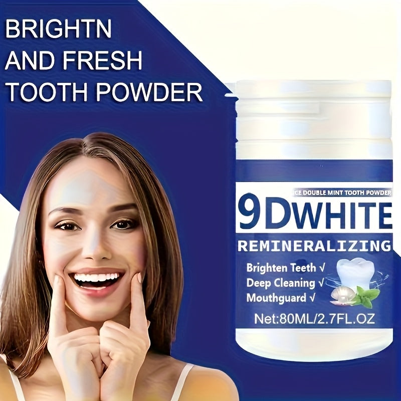 9D White Remineralizing Hydroxyapatite Tooth Powder, Tooth Powder, Deep Cleaning, Fresh Breath, Ideal for Oral Health & Hygiene Gift for Women Men, Breath Freshener, Toothpaste, Tooth Cleaning Powder for Daily Life