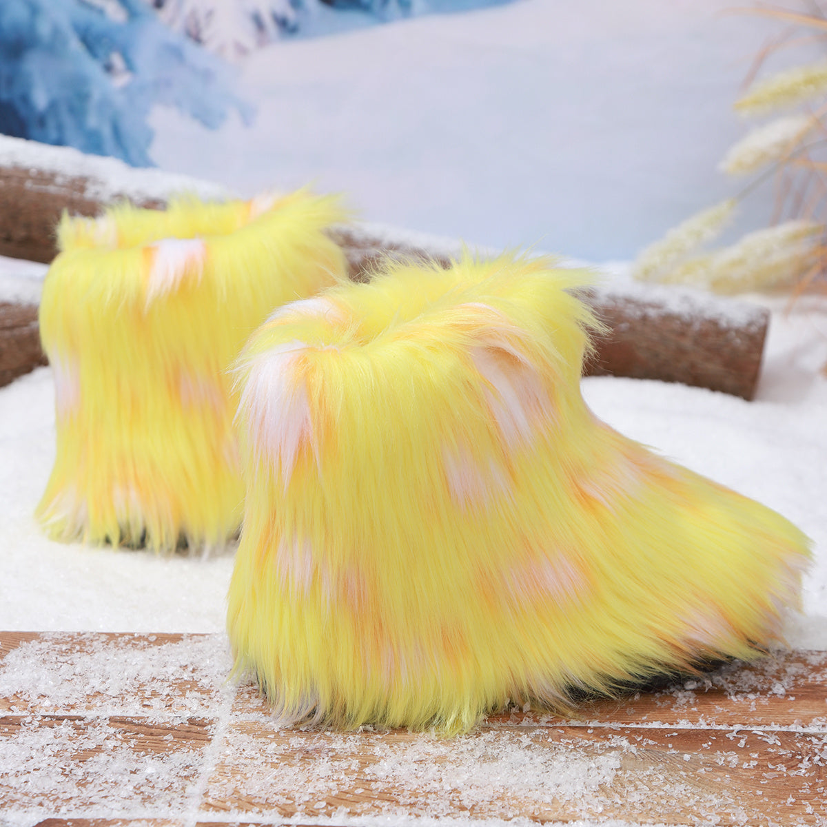 2025 Winter Girls' Outdoor Snow Boots, Multi-Color Tassel Warm Shoes